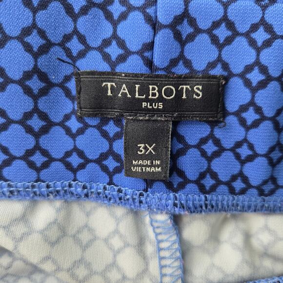 Talbots Plus Womens Blue Print Pull On Maxi Skirt Size 3X - Picture 3 of 5